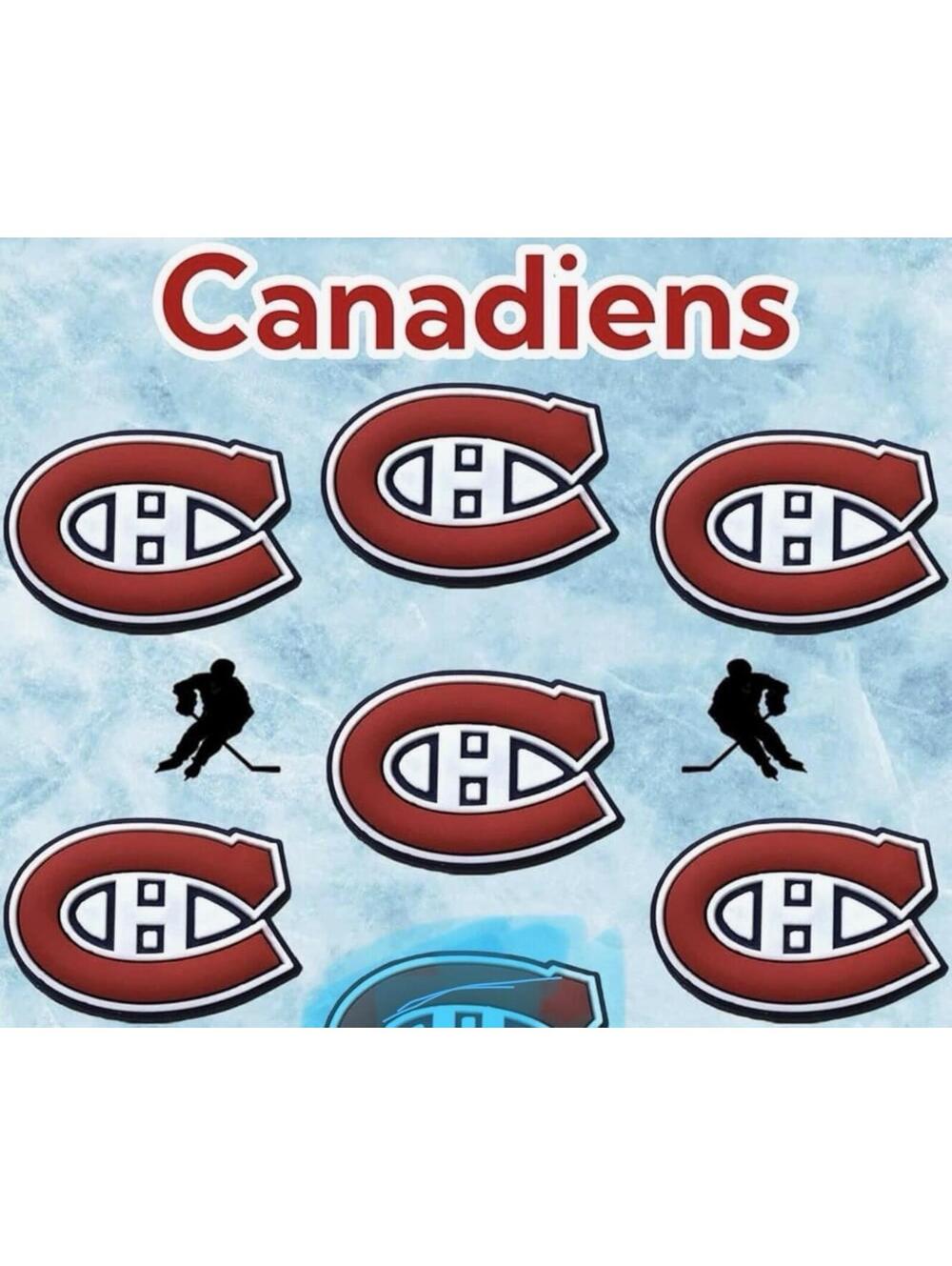 6pc Montreal Canadiens Shoe Charms NHL Hockey Team Logo Charms Pack New